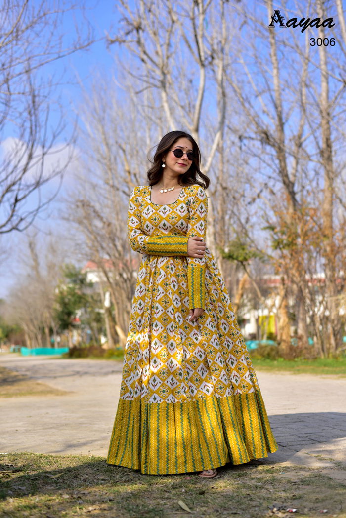 Aayaa 4 Festive Wear Wholesale Long Gown Collection